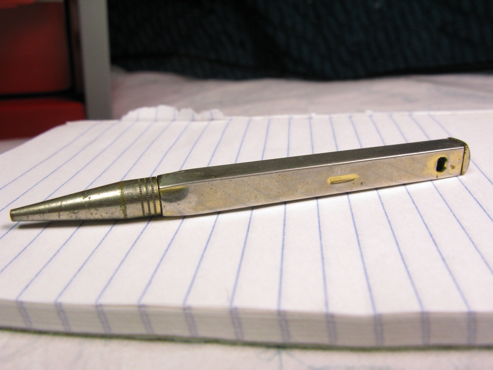 Swank Vintage Mechanical Pencil 3 inch Working Silver colored 1.1mm