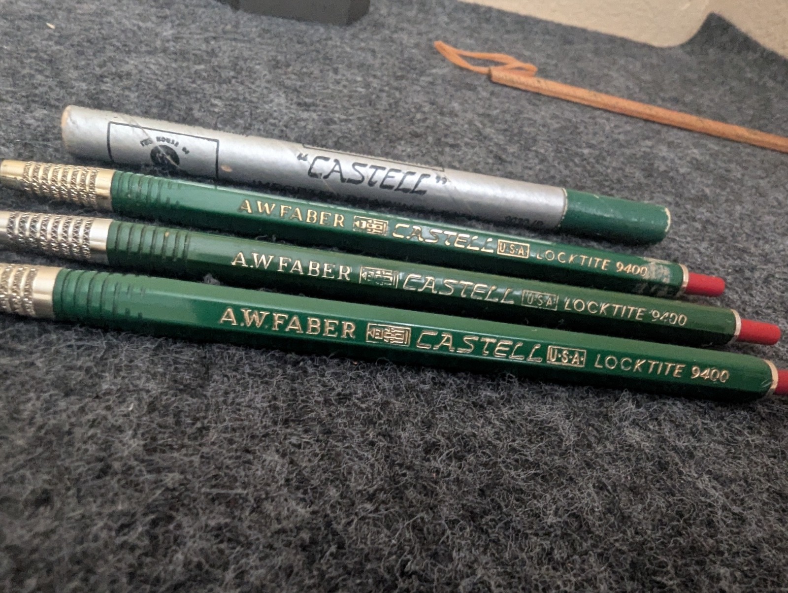 lot of 3 A. W. Faber-Castell 9400 Dark Green Locktite Mechanical Pencil JM