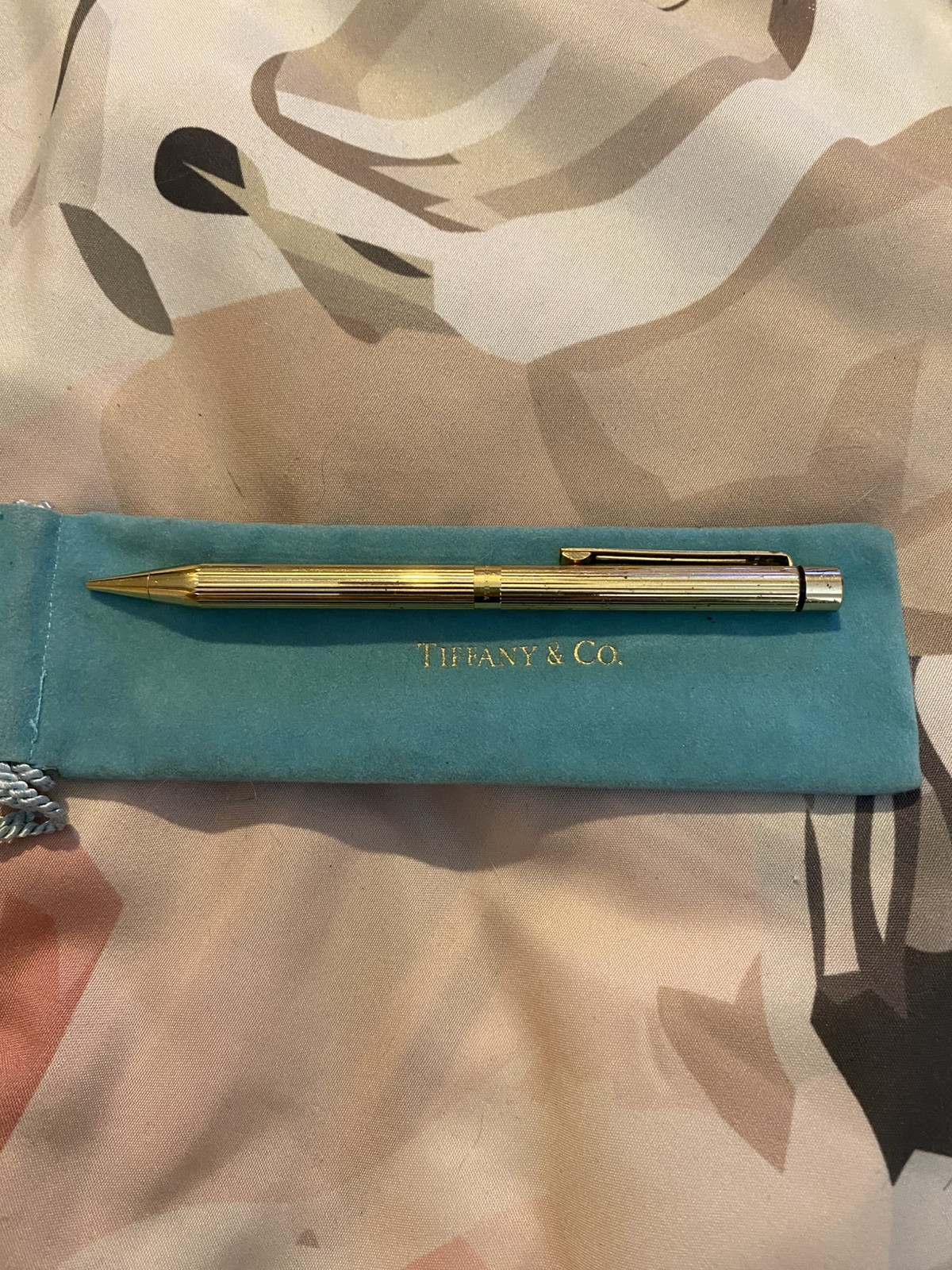 Vintage Sheaffer Gold Electroplated Mechanical Pencil White Dot Clip No Lead