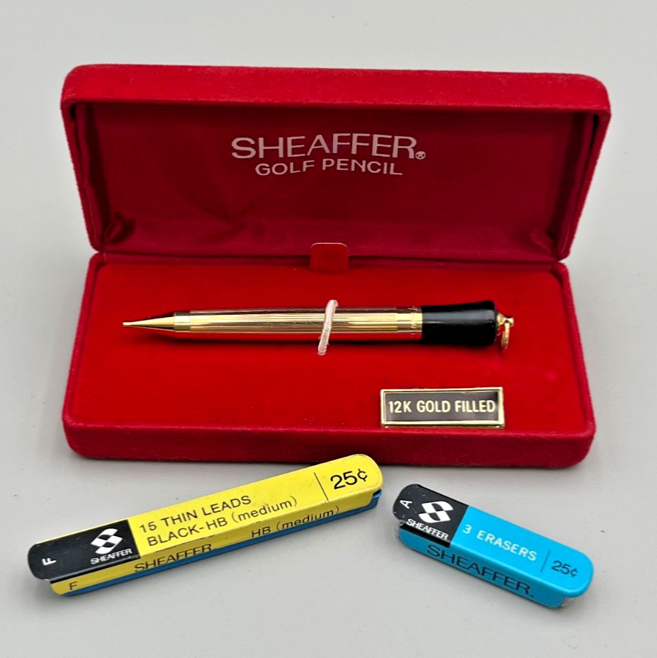 Sheaffer 12K Gold Filled Ring Top Golf Mechanical Twist Pencil 🇺🇸 Extras
