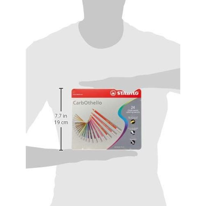 STABILO – CarbOthello – Chalk-Pastel 24 Count (Pack of 1), Assorted Colors