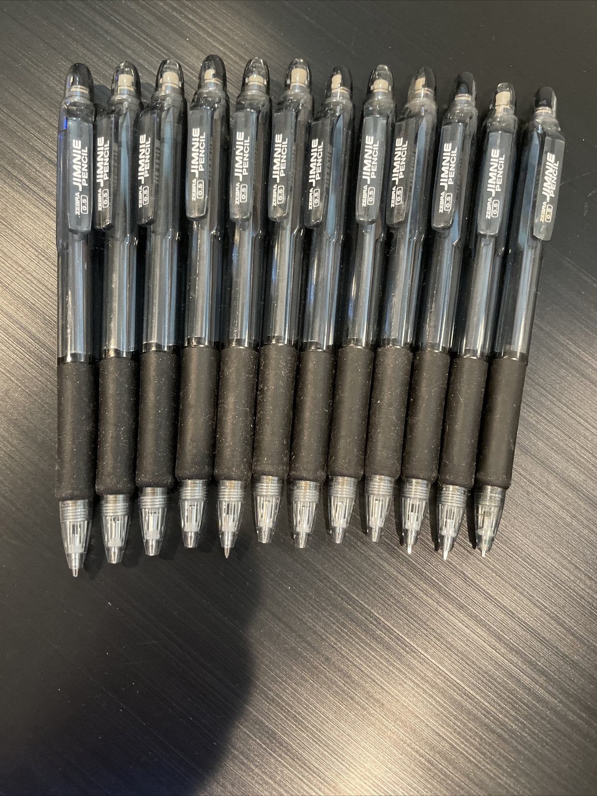 zebra Black Mechanical Pencils self loading 0.5mm lead, one dozen