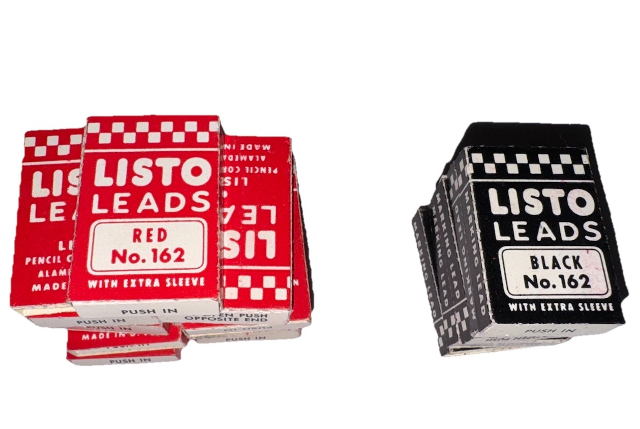 Large Lot Of Listo Marking Leads FIVE (5) #162 RED And ELEVEN (11) #162 BLACK