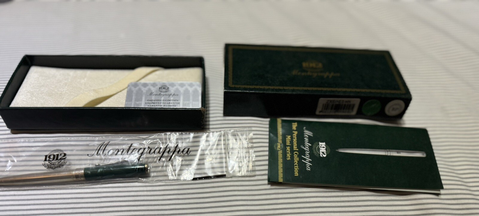 Vintage Montegrappa Model Z300/XEG-MN 925 Sterling Ballpoint Pen.