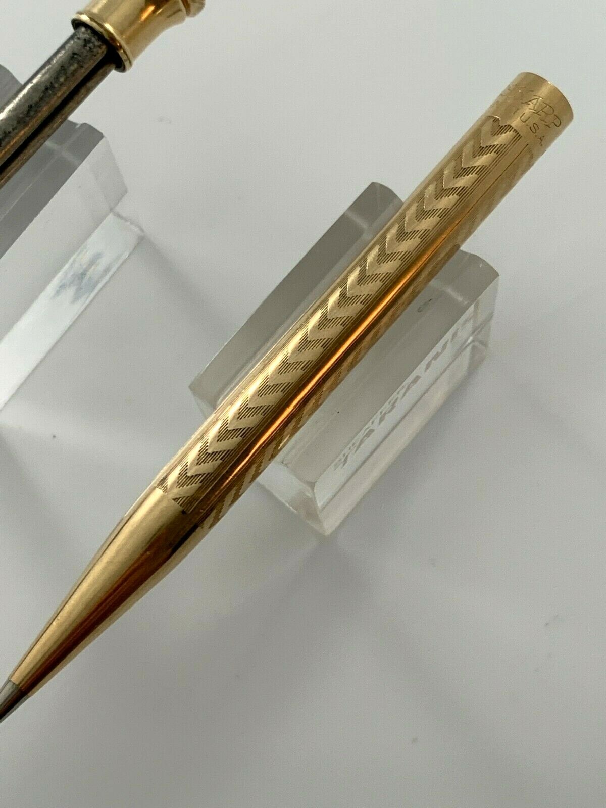 Wahl Eversharp Gold Filled Check Design Ring Top MP (060620-T8)