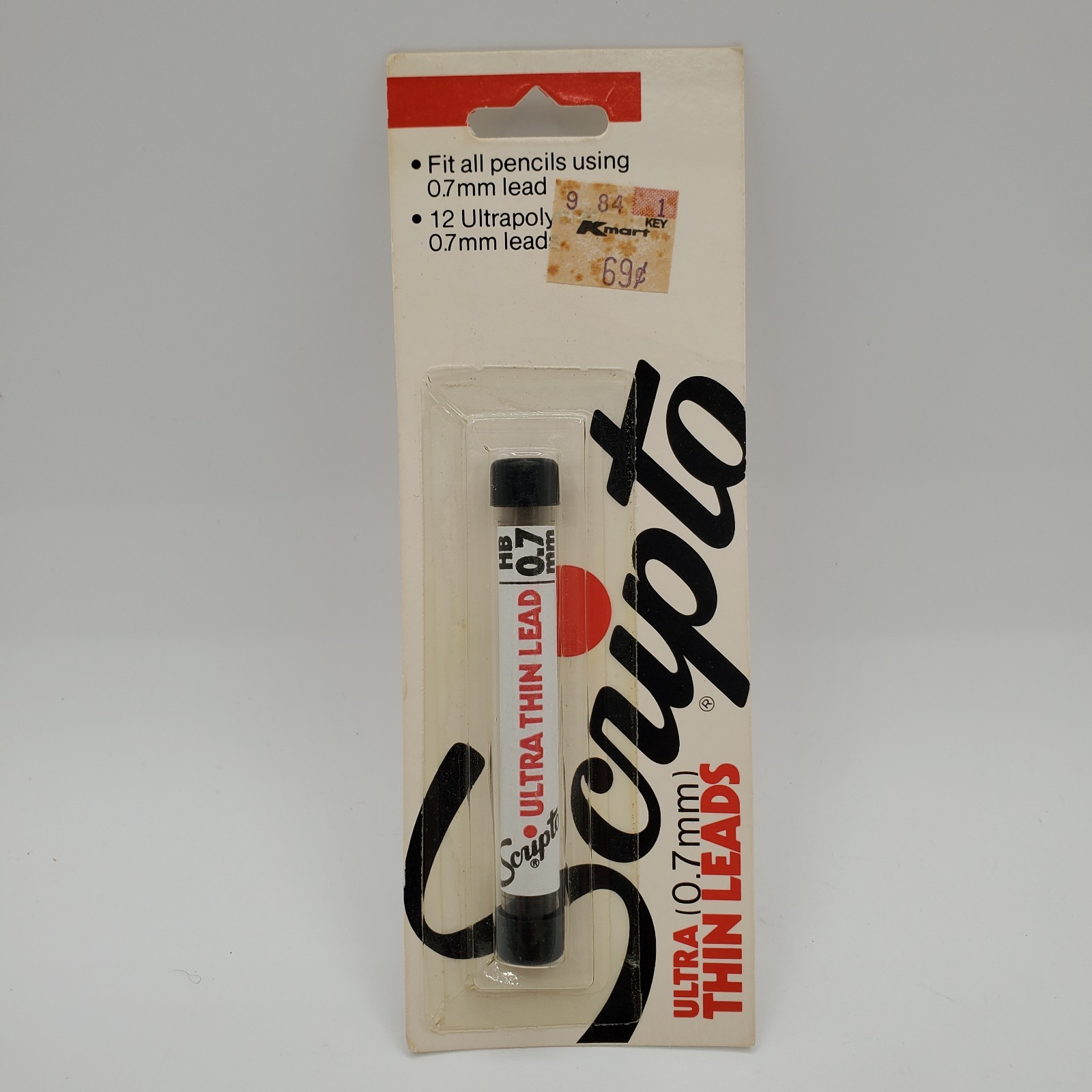 Vintage 80s Scripto 0.7mm Pencil Lead Refill SEALED NOC No F379 w/ Kmart Sticker