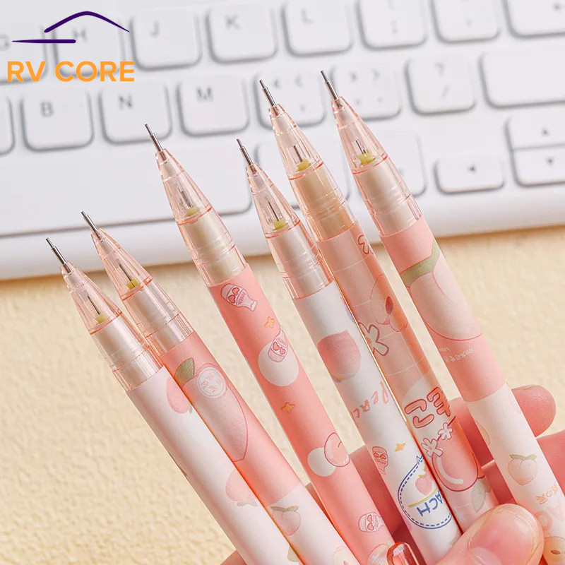 0.5 mm Honey Peach Mechanical Pencil — Cute Press Automatic, School & Office Sta