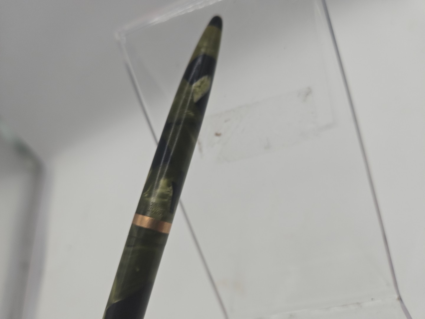 VINTAGE SHEAFFER GREEN Black MARBLE Retractable PENCIL