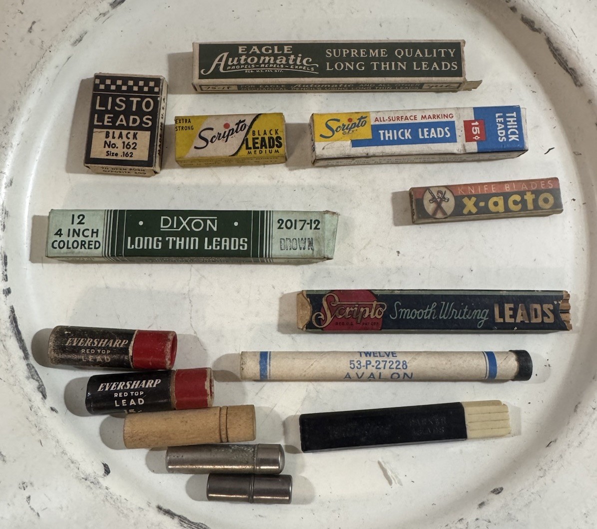 Vintage Lot Pencil Lead In Original Boxes And Cases