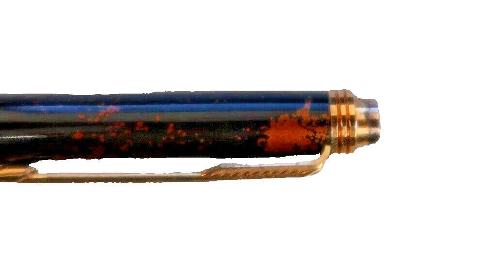 Parker Premier Chinese Lacque Pencil Black & Gold Trim Made In France Engraved