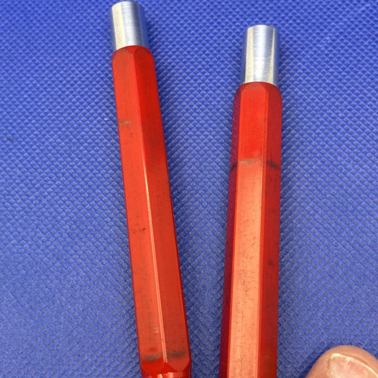 2 Vintage Koh-I-Noor Mechanical Technical Clutch Pencil #48 Red Jumbo Italy