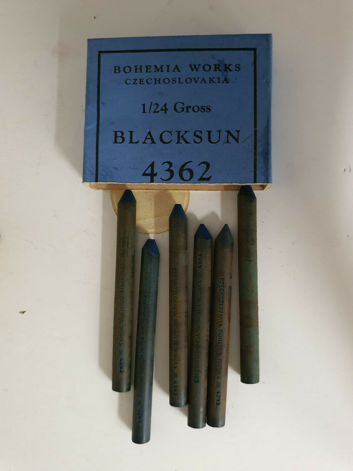 Bohemia Works BLACKSUN Blue Refills 4362, Czechoslovakia, from 1960’s