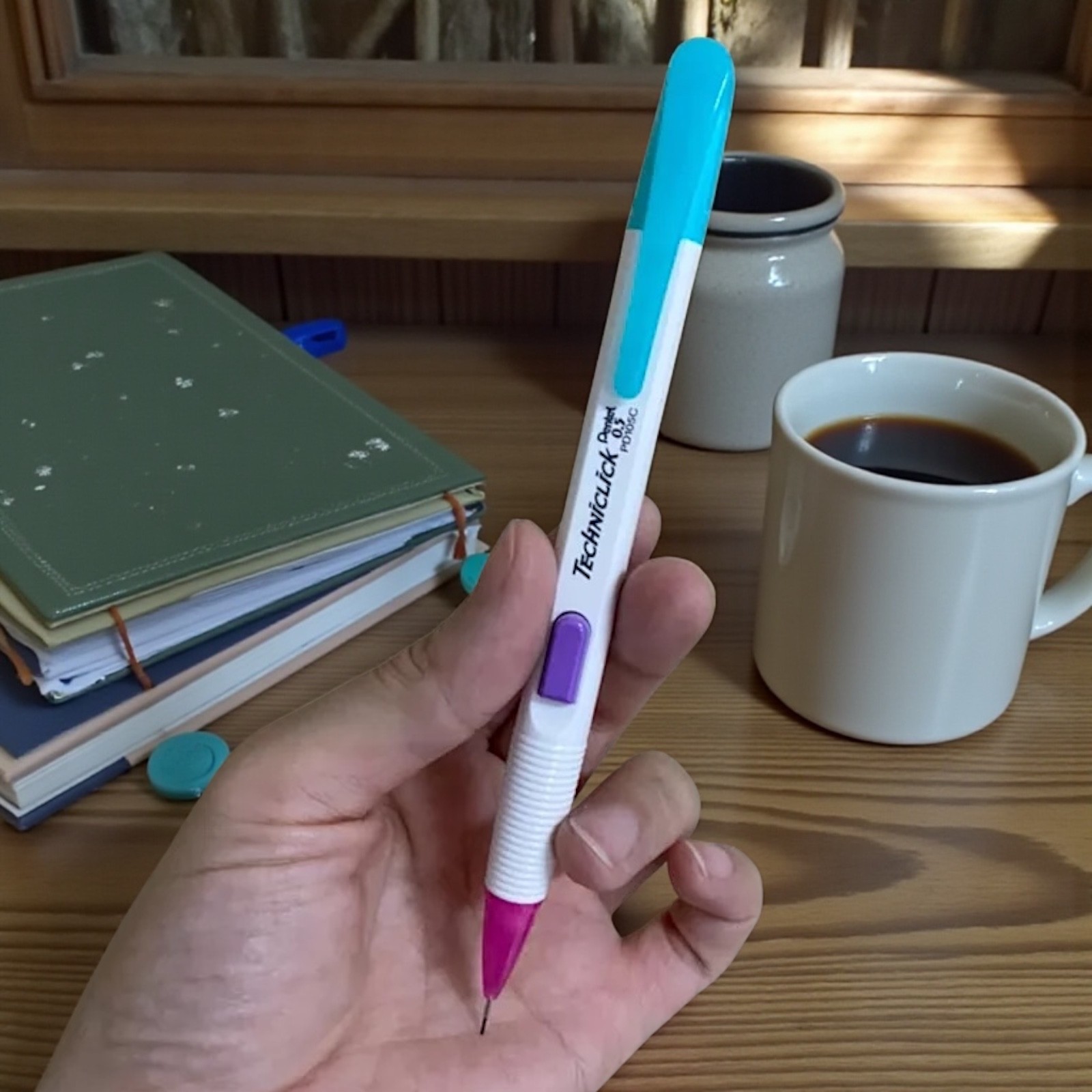 x12 Pentel Techniclick Mechanical Pencil 0.5 mm Slide Click Set Mix Color Kids