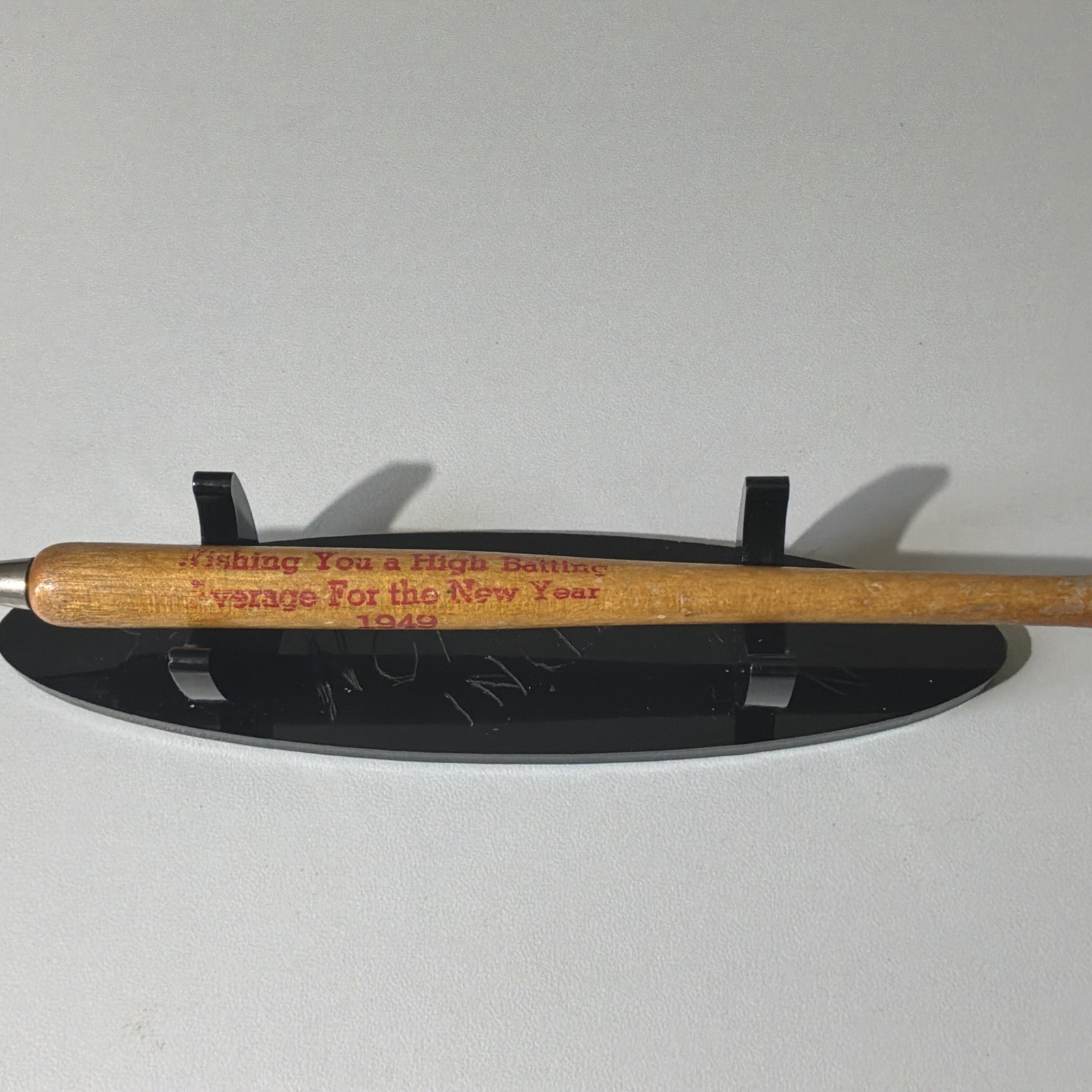 VTG 1949 Wood Bat Mechanical Pencil – Wishing You High Batting Average New Year