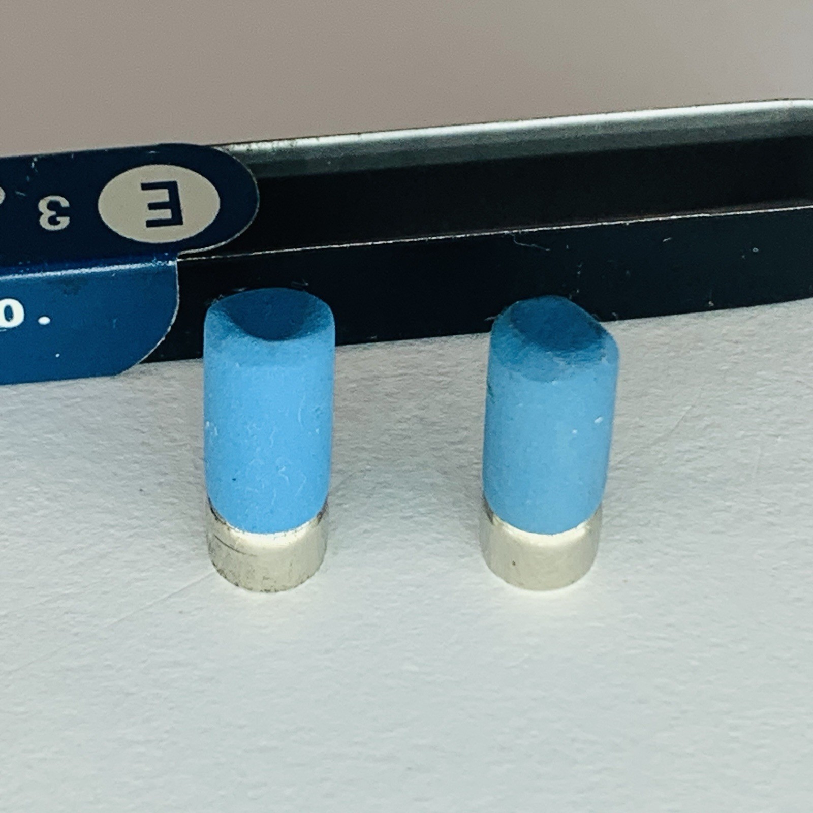 2 Vintage SHEAFFERS Fineline E 3 Mechanical Pencil Erasers & Blue Metal Tin USA
