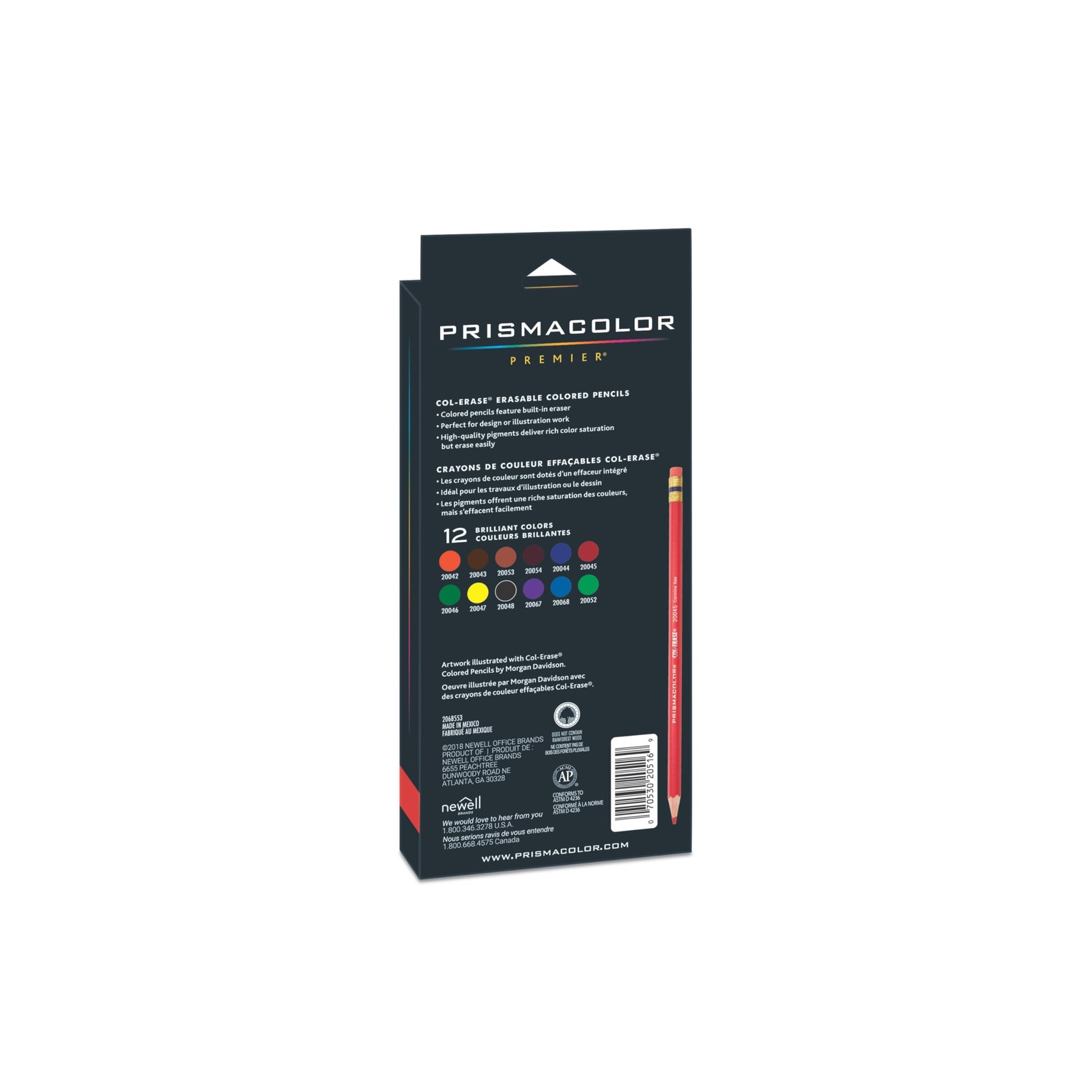 Prismacolor Col-Erase Erasable Colored Pencils, Adult 12 Count, Assorted