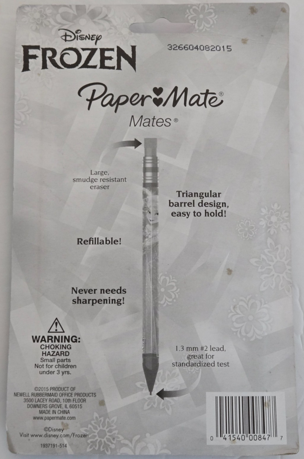 Paper Mate Disney Frozen Mechanical Pencil Extra Erasers & Lead 4 Pack HB #2 New