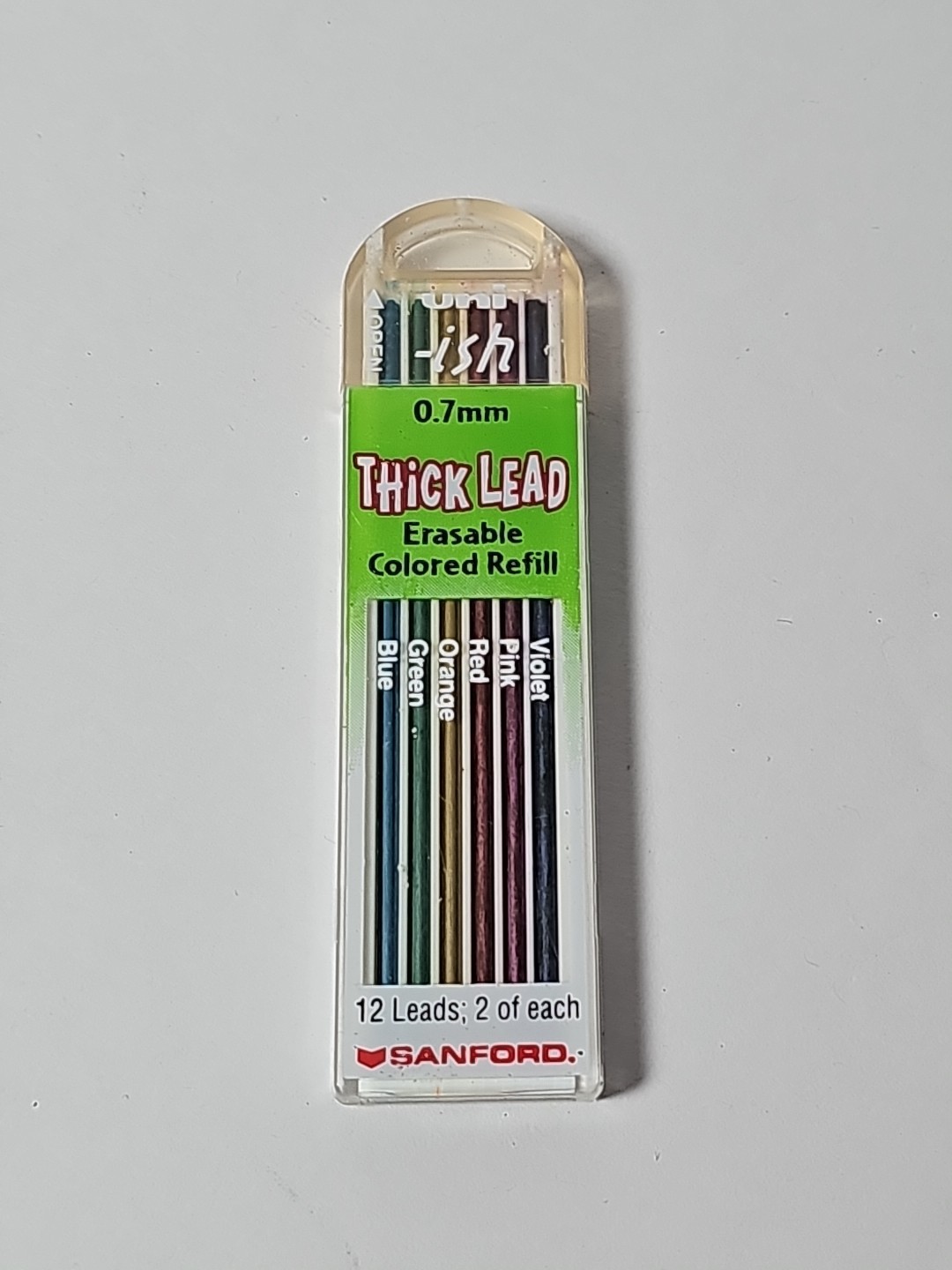 ISH SANFORD Vintage 6 Colors Erasable Colored Lead Refill NOS 2001