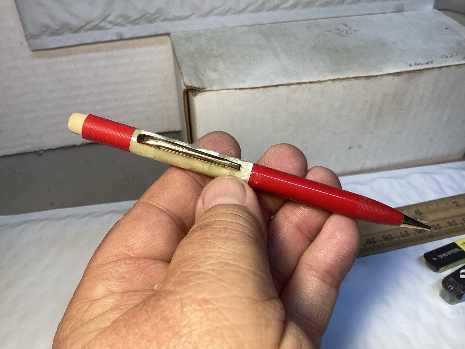 Vintage Sheaffer Mechanical Pencils Lot Of Two. With Extra Lead And Erasers. Exc
