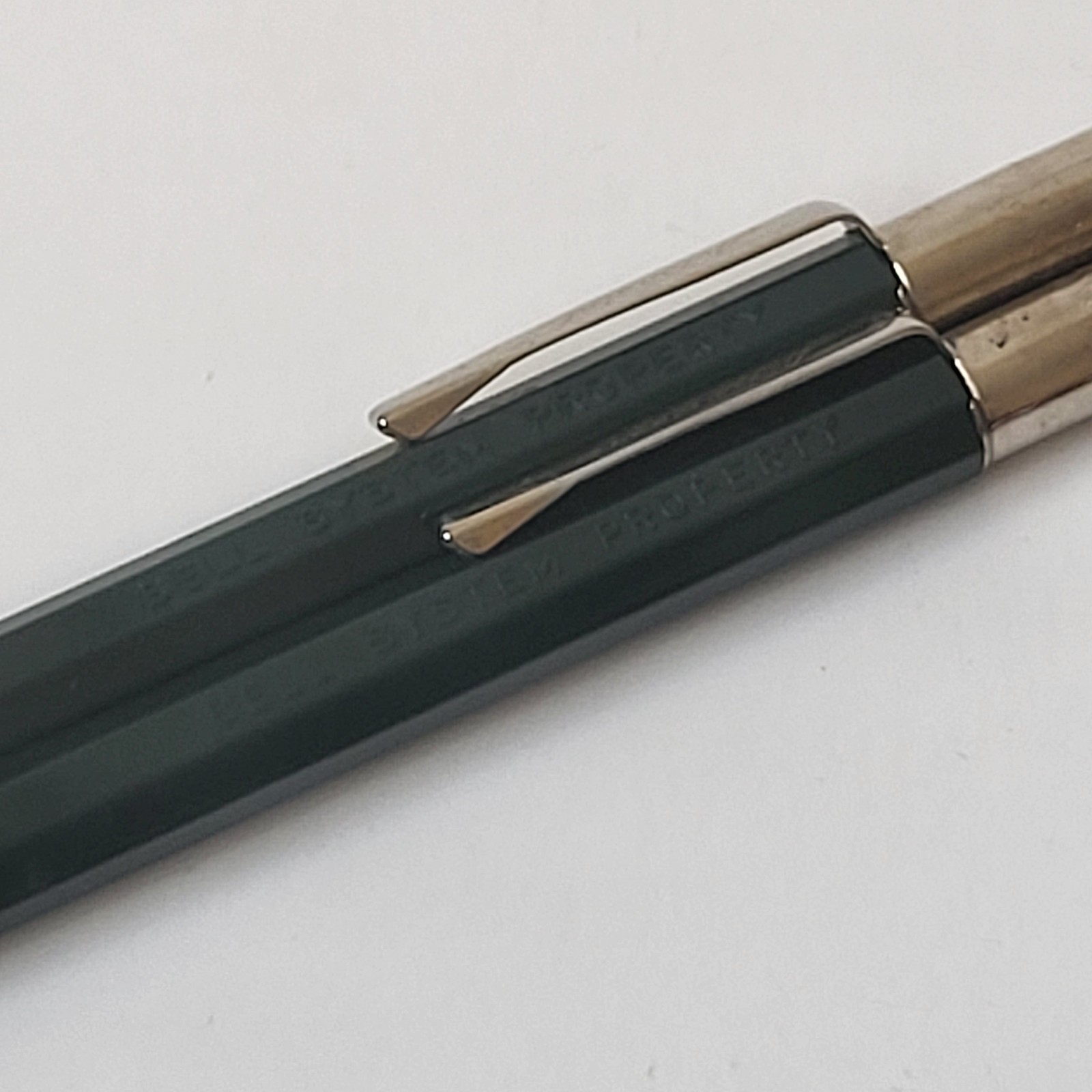 Vintage Autopoint Mechanical Pencils (2) Bell System Property Green Body Writing