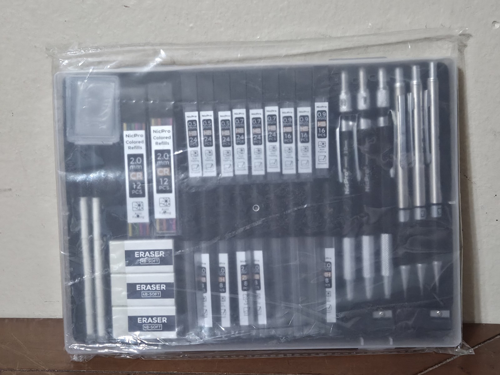 Nicpro 35PCS Art Mechanical Pencil Set, 3 PCS Metal Drafting Pencil 0.5 mm & 0.7
