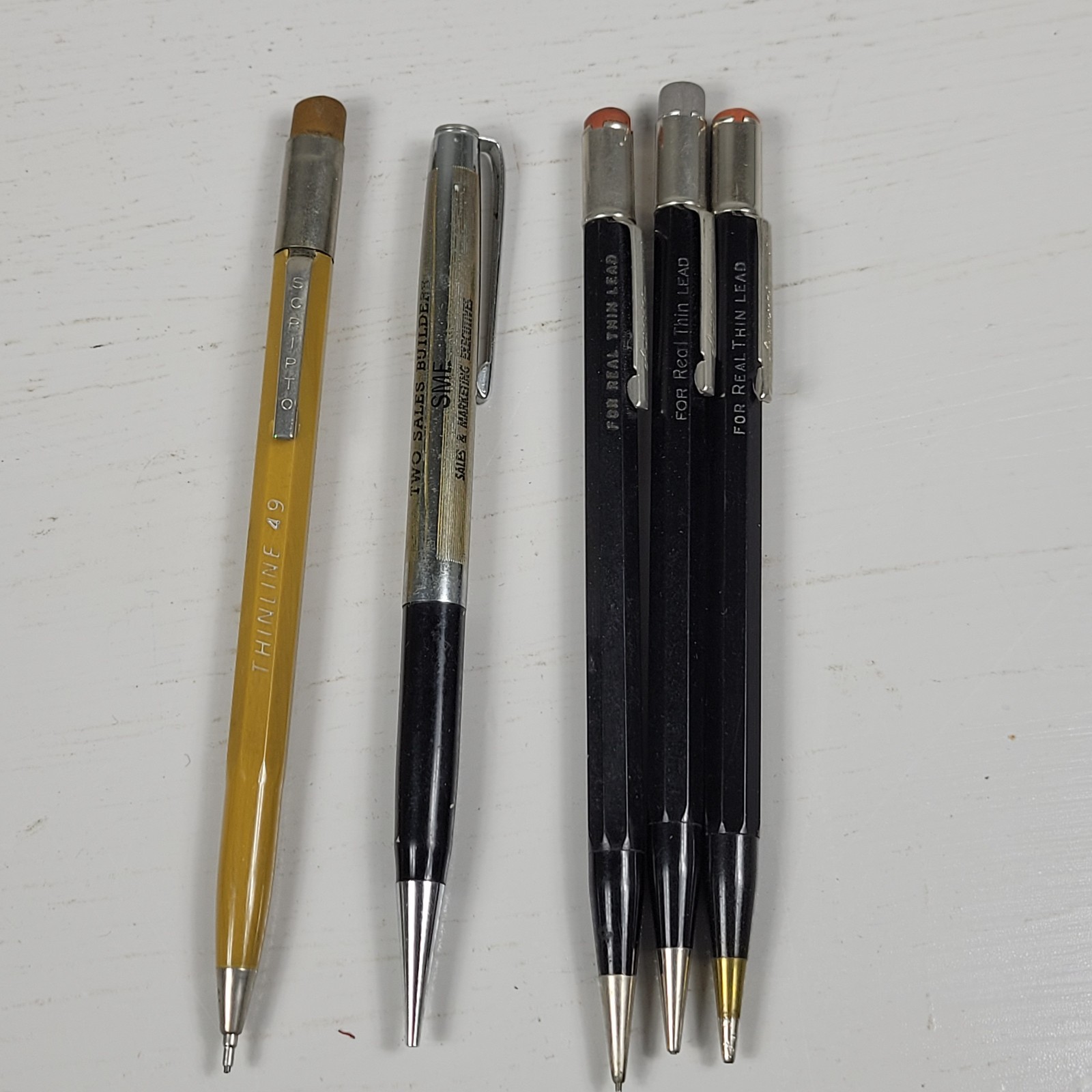 11 Vintage Mechanical Lead Pencils with 13 Boxes of Lead