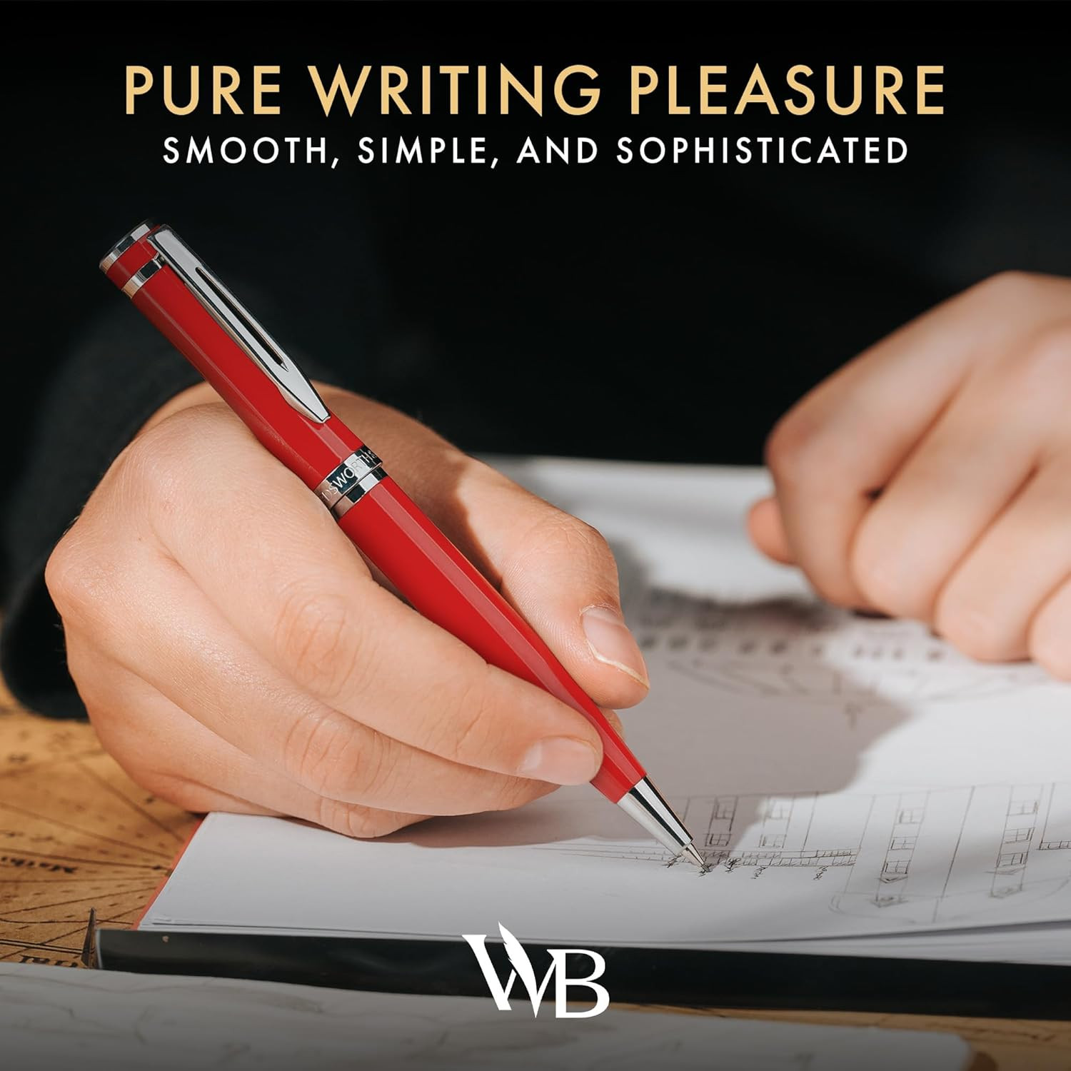 Wordsworth and Black Mechanical Pencil Graphite Lead- Stunning Luxury Metal Penc
