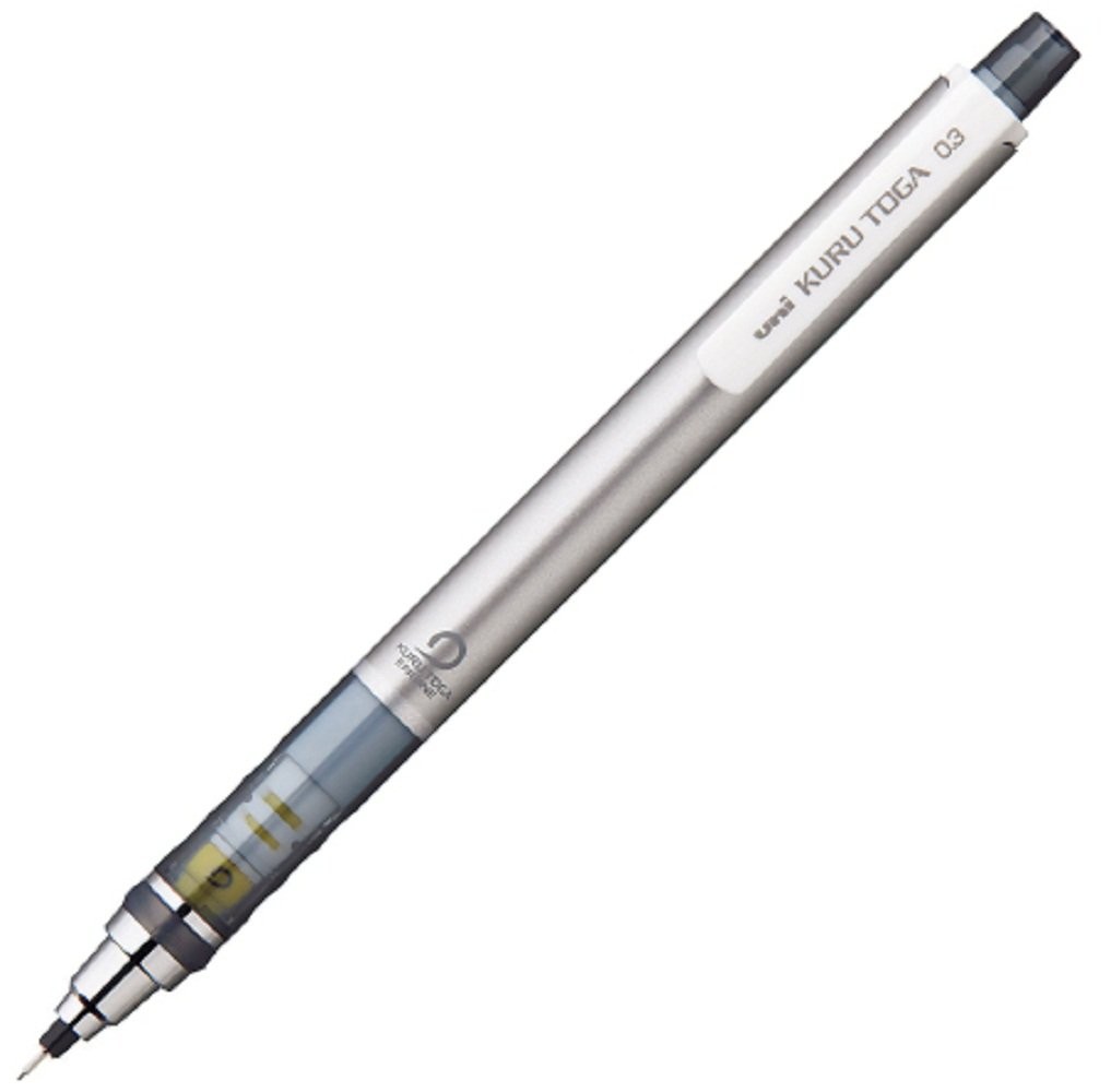 Kurutoga Mechanical Pencil Standard 0.3mm Silver M34501P.26 Office School