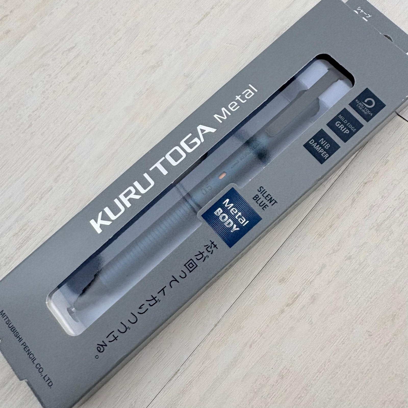 Uni Kuru Toga Metal M5-KH Mechanical Pencil Silent Blue 0.5mm New