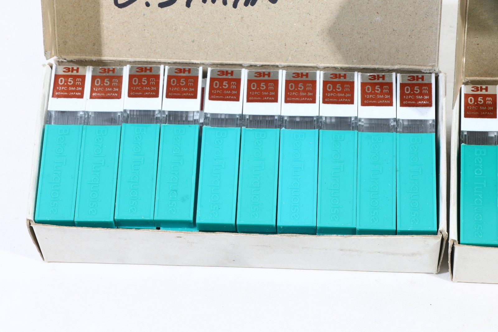 HUGE GROUP OF BEROL TURQUOISE EAGLE PENCIL LEADS 3H – 97 CASES 12 LEADS IN EACH