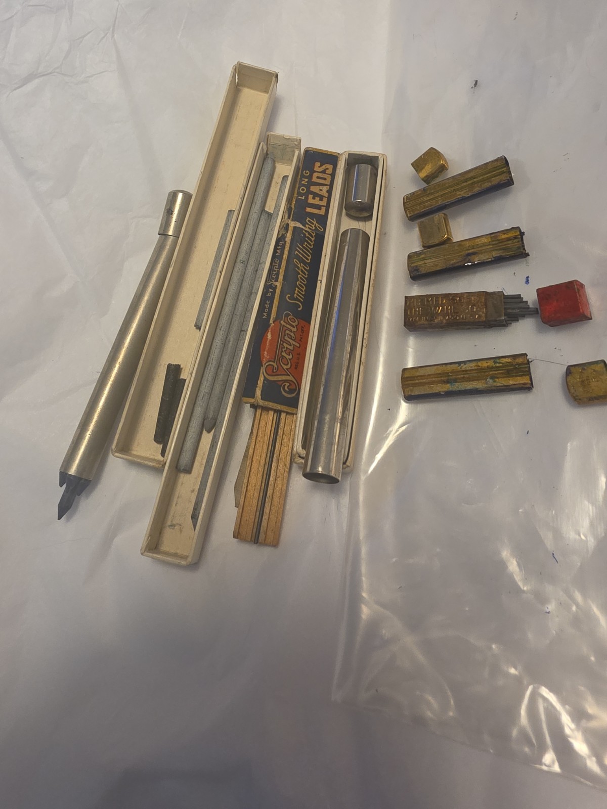 Vintage Mechanical Pencil Lead And METAL Holders