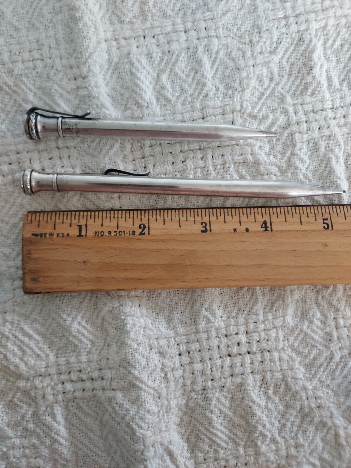 Antique Wahl Eversharp Mechanical Pencils Set Of 2 Silverplate