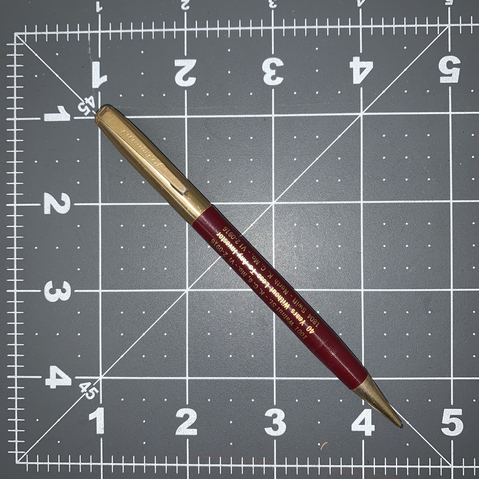 Vintage Ritepoint Mechanical Pencil Gold Advertising Sentinel Federal Loans