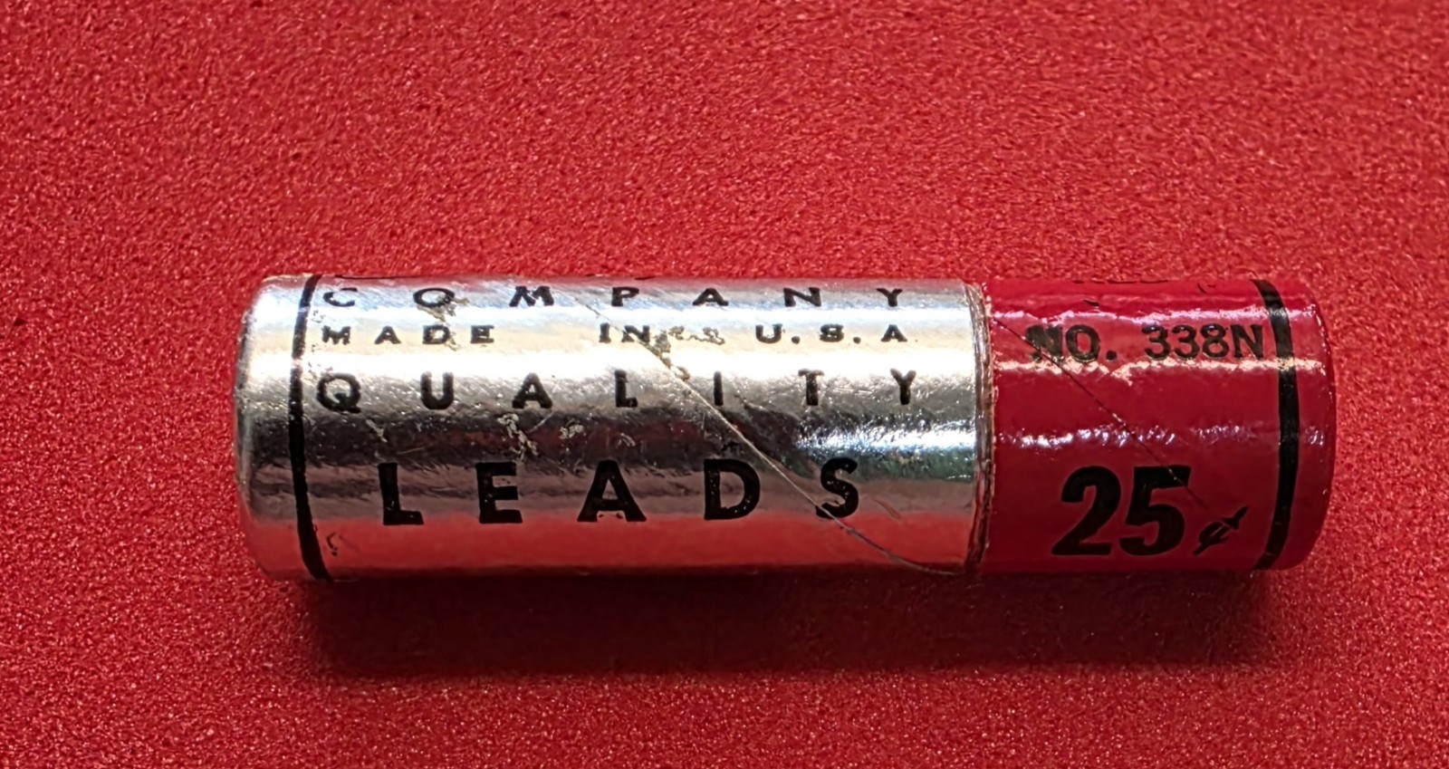 VINTAGE AUTOPOINT RED PENCIL LEAD NO. 338N STANDARD 1.1 MM (OR) 0.46″