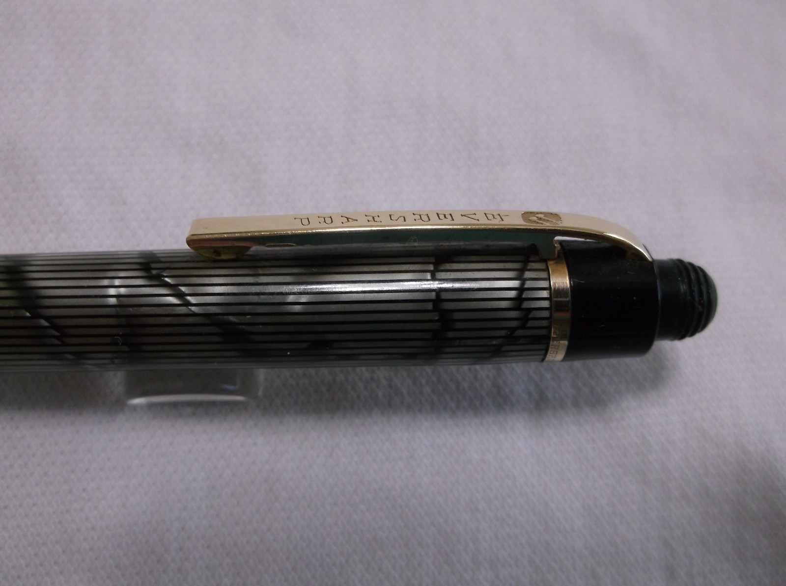 VINTAGE EVERSHARP SKYLINE GRAY STRIPE MOIRE MECHANCIAL PENCIL / 1.18 mm LEAD