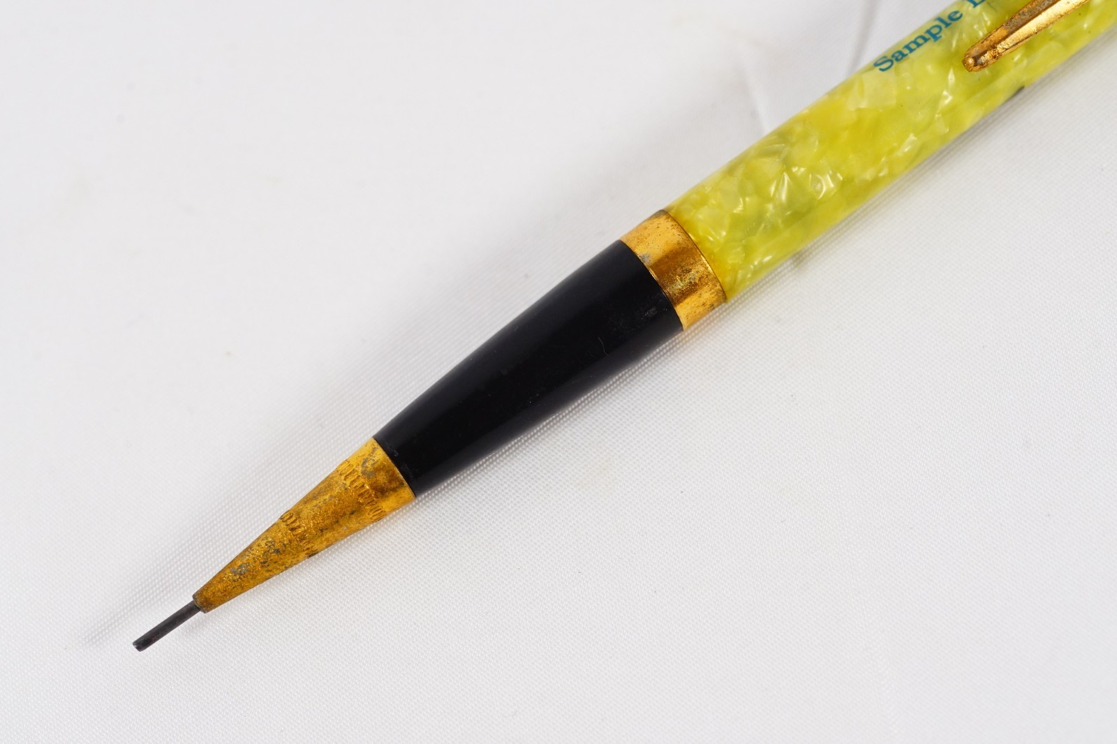 1930’s Sample Mechanical Pencil Friendly Finance Co Marbled Celluloid 1.18MM