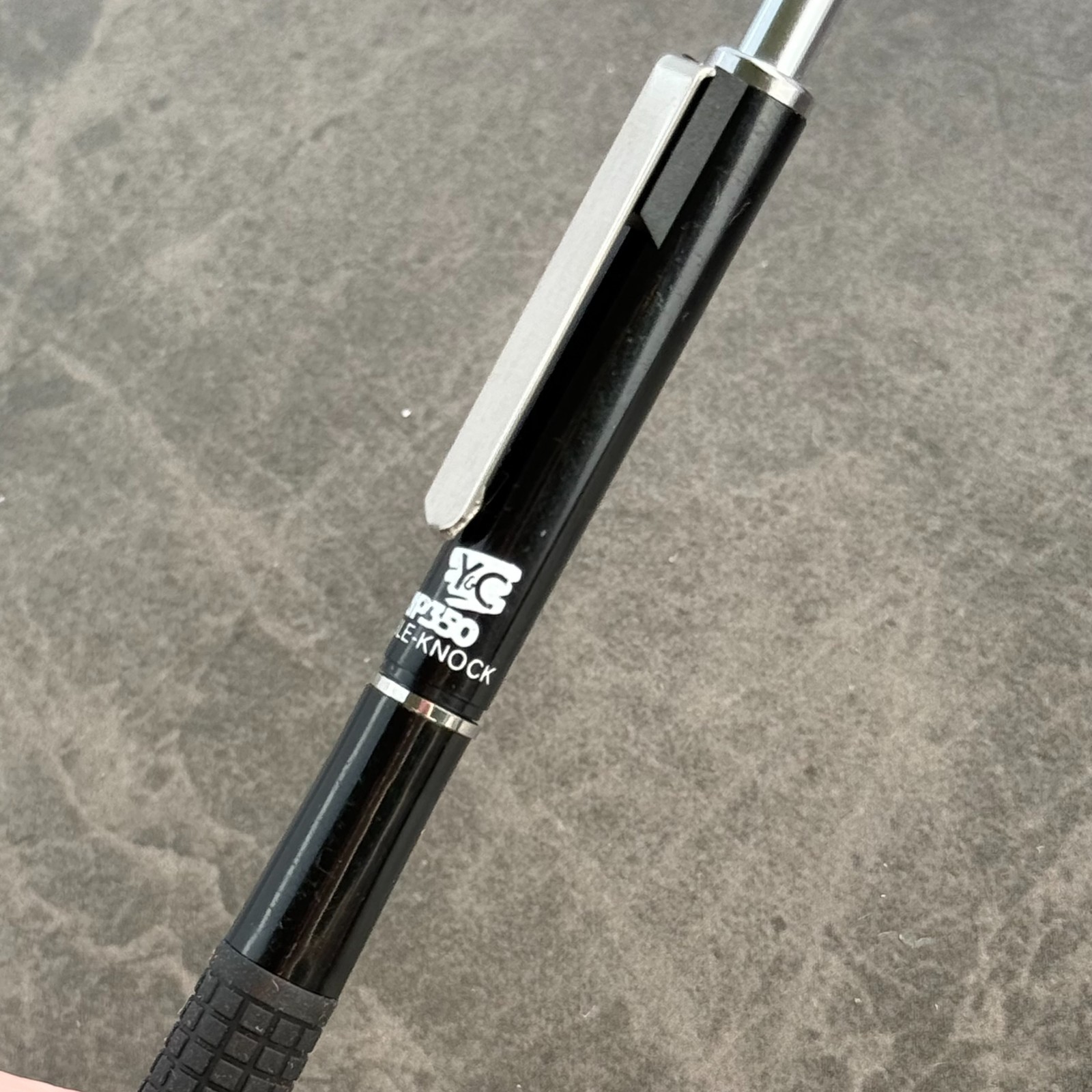 Y&C Grip 350 Double Knock Mechanical Pencil Vintage Black Japan – 0.5mm Lead