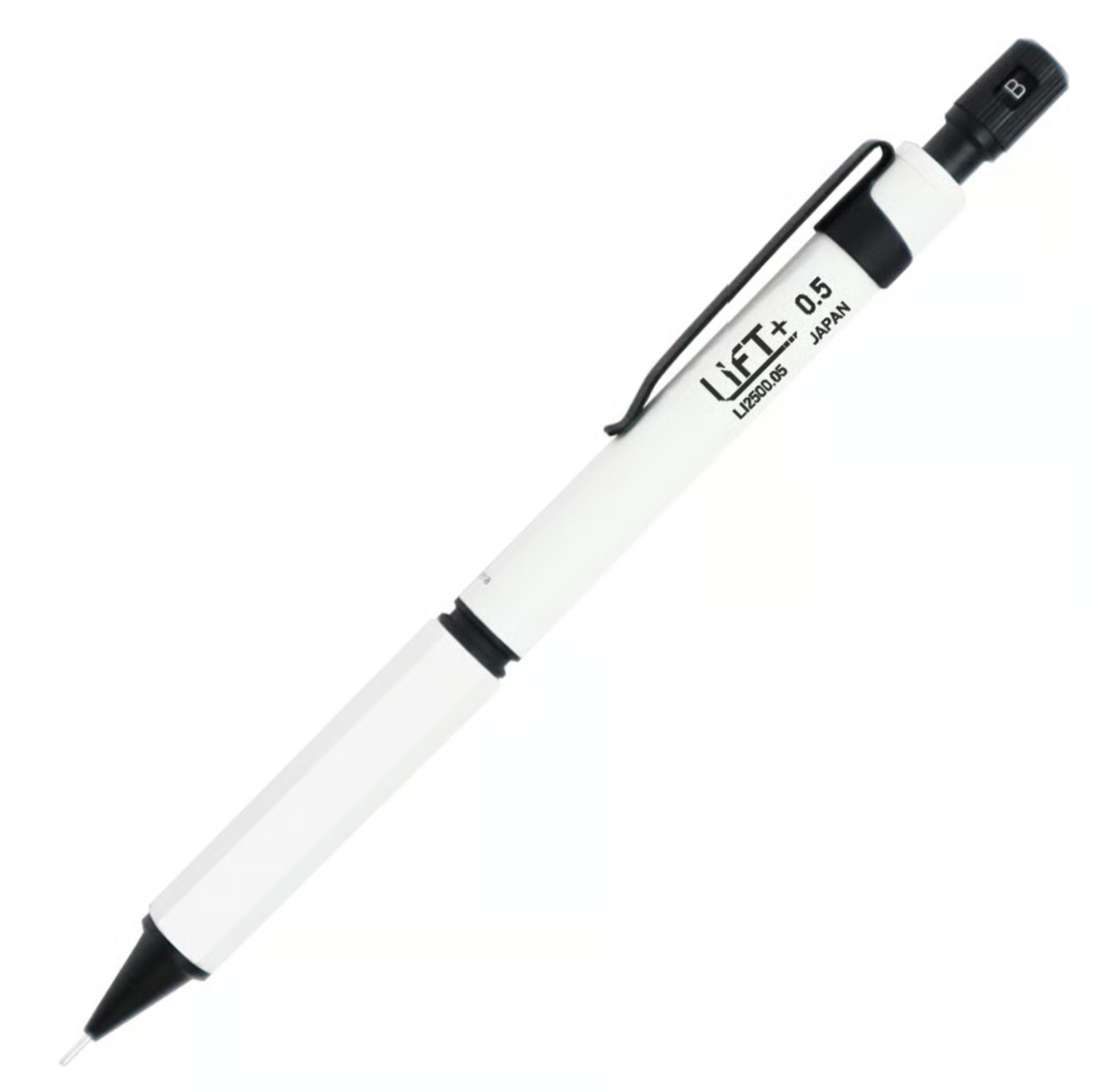 Kitera Life+ 0.5mm Mechanical Pencil White Made in Japan