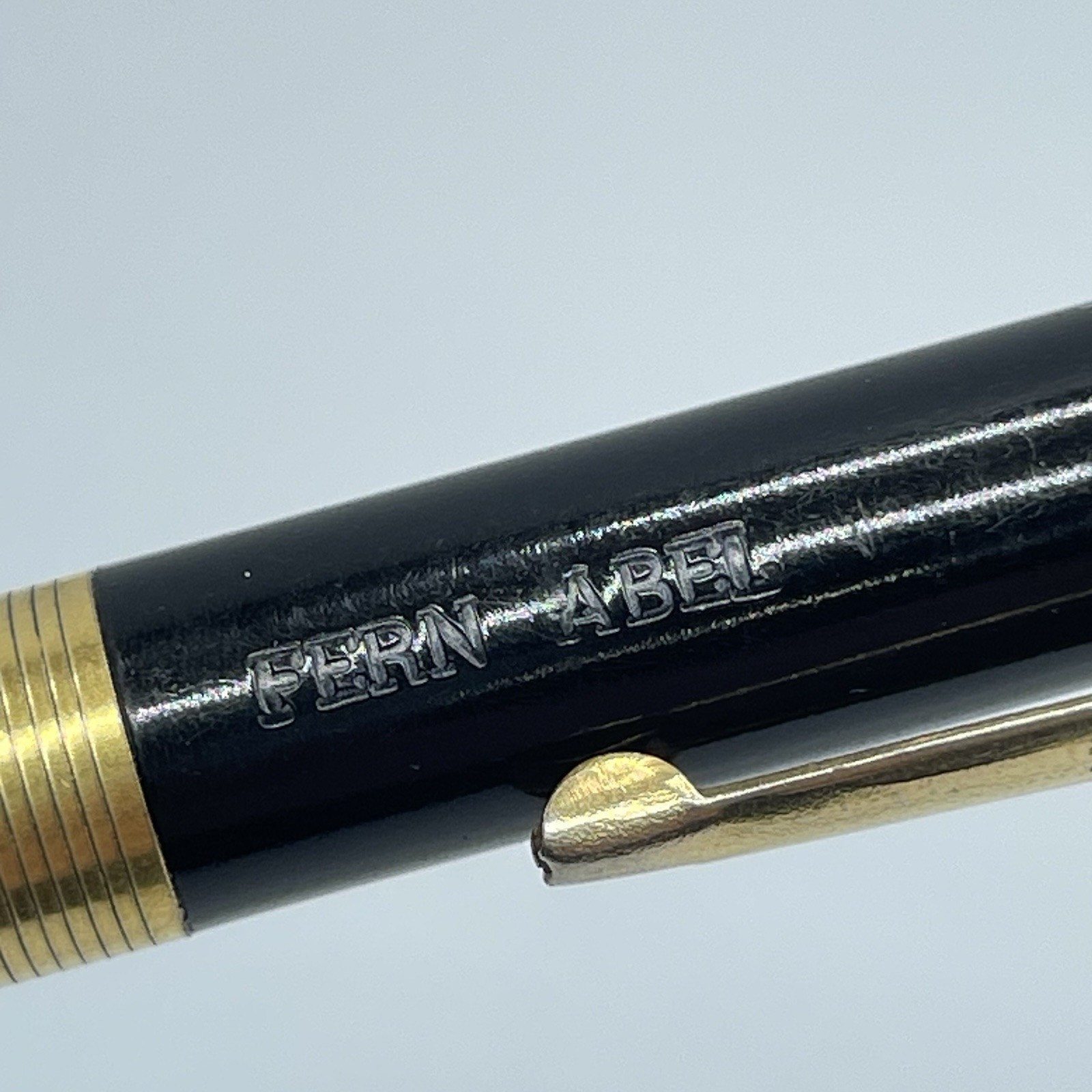 Penman USA Black and Gold Tone Mechanical Pencil with Name ” Fern Able” Vintage