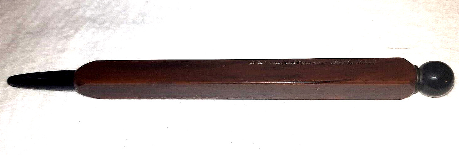 Unmarked BAKELITE? Brown & Black Square Working Mech Pencil