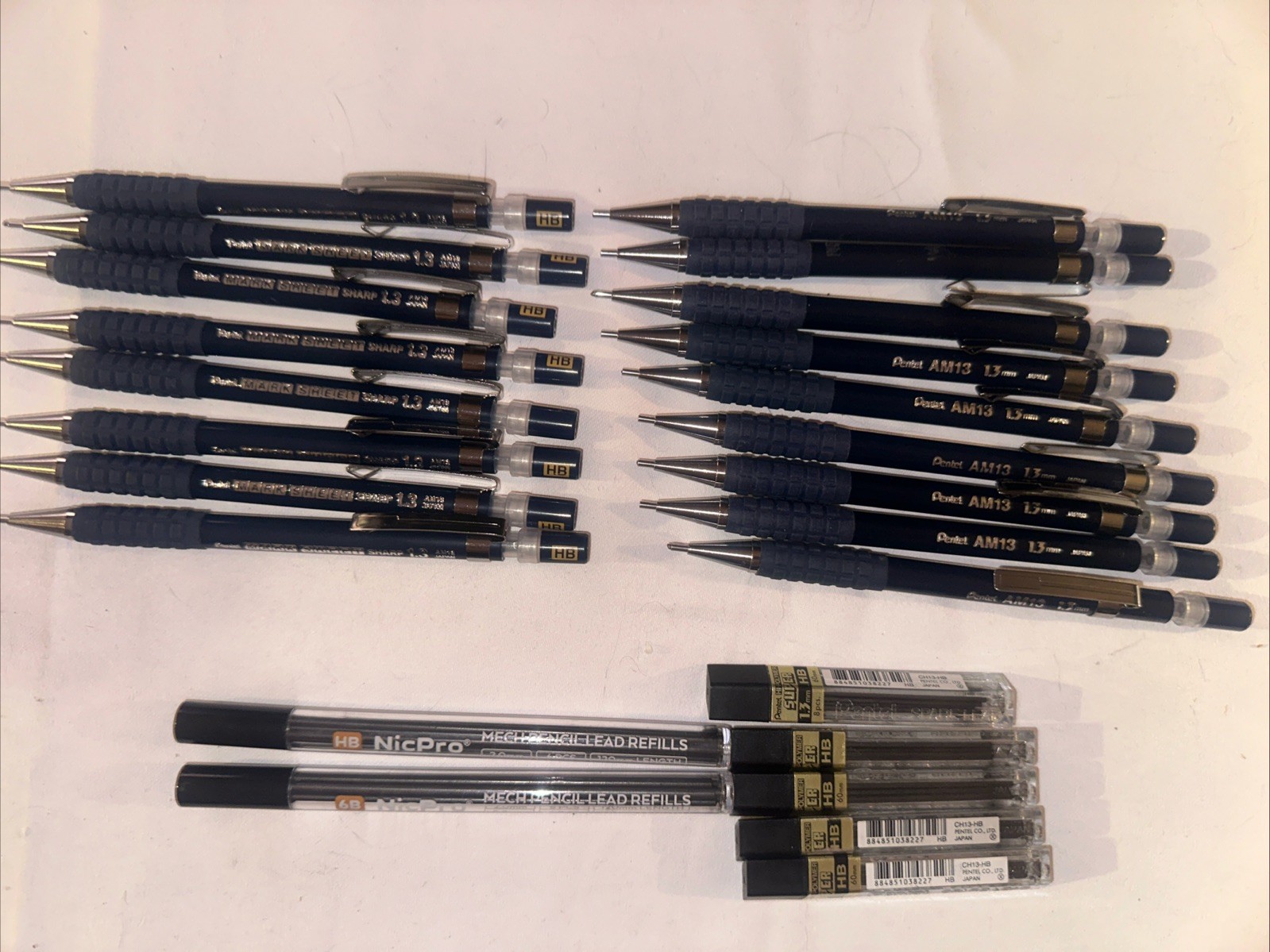 Pentel Mechanical Pencil Mark Sheet AM13-HB 17-piece set + Lead