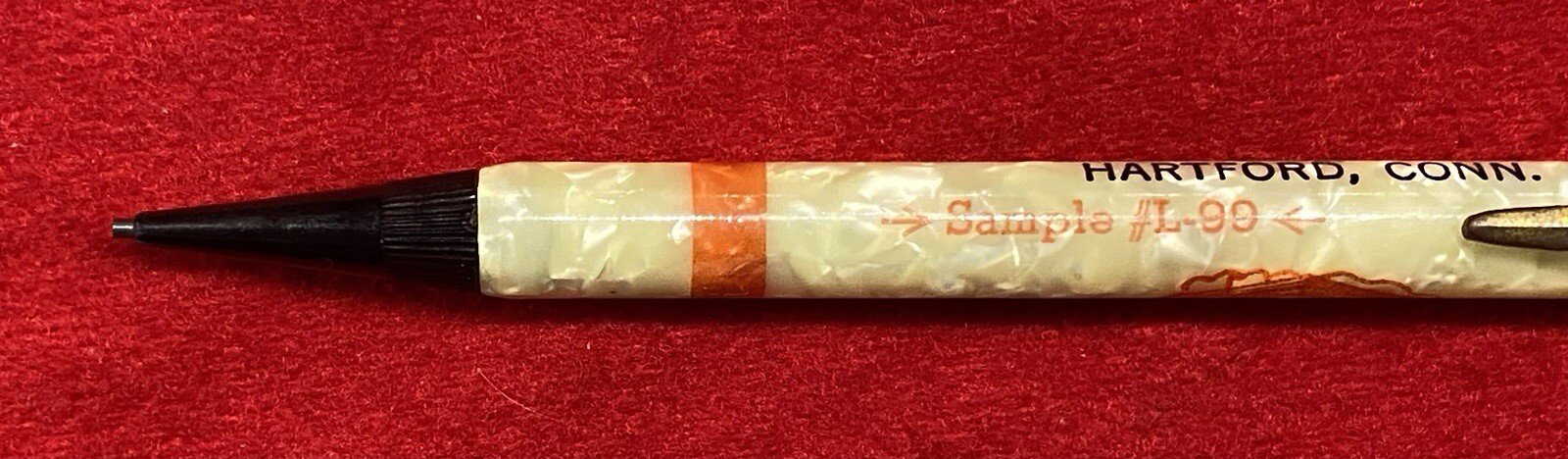 VINTAGE *PROVINCIAL LIFE INSURANCE CO.* HARTFORD CONN MARBLED MECHANICAL PENCIL!
