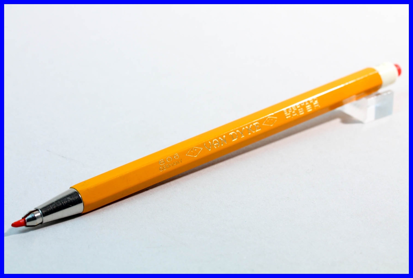 Red pusher EBERHARD FABER 606 ” VAN DYKE ” CHR MO LEADHOLDER pencil 2 mm