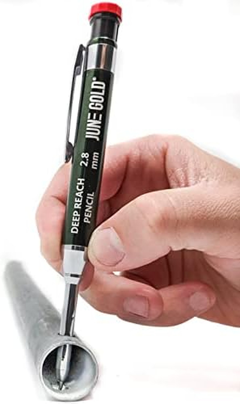 2.8 Mm Deep Reach Metal Carpenter Pencil, 36 Colored Refills, 6