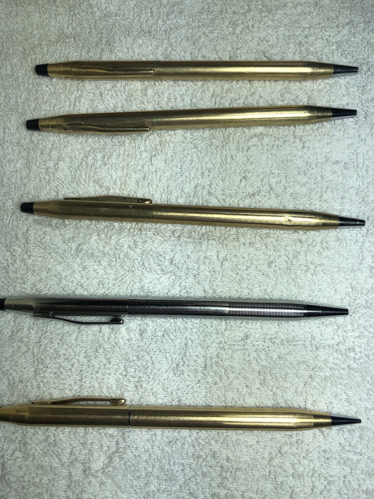 Vintage – Lot Of 5- Cross Pens & Mechanical Pencils – See Description 10kt 12kt