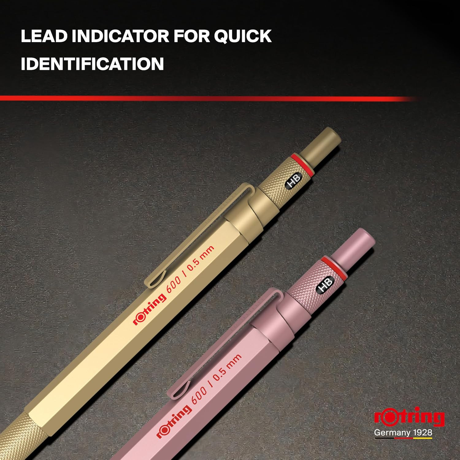 ROTTLING Mechanical Pencil Gold 600 2158796 0.5Mm Rotring Mechanical Pencil Fine