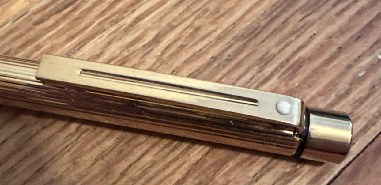 Vintage Sheaffer 23K Gold Electroplated Mechanical Pencil White Dot USA