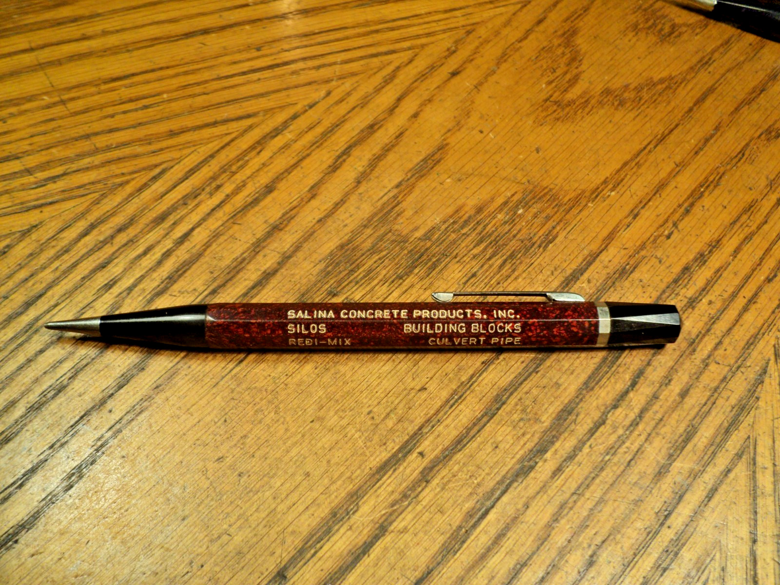 Vintage Autopoint Mechanical Pencil Salina Concrete Products Inc 5-3/4″ Long