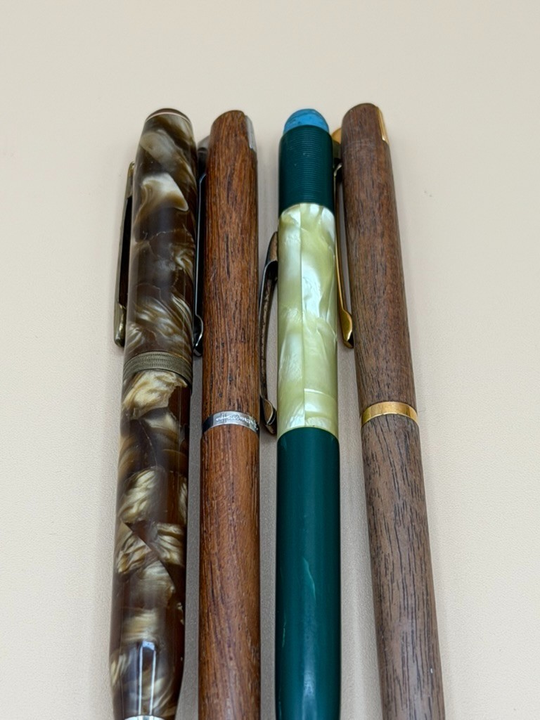 Vintage Sheaffer Hallmark Wood Mechanical Pencil Pen Lot 4