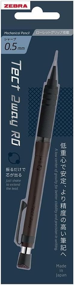 Zebra Tect 2way RO 0.5mm Mechanical Pencil Graphite Black P-MA141-GBK Japan